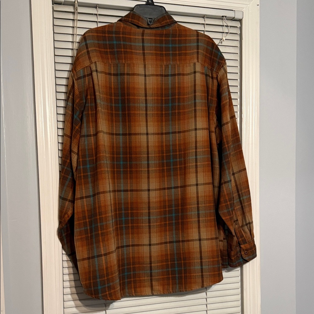RedHead Brown and Orange Plaid Shirt - Picture 4 of 4